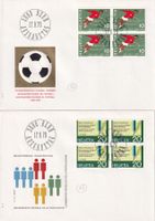 Lot 5 Briefe FDC  4x 4er Block  1970 1x 4er Block 1969
