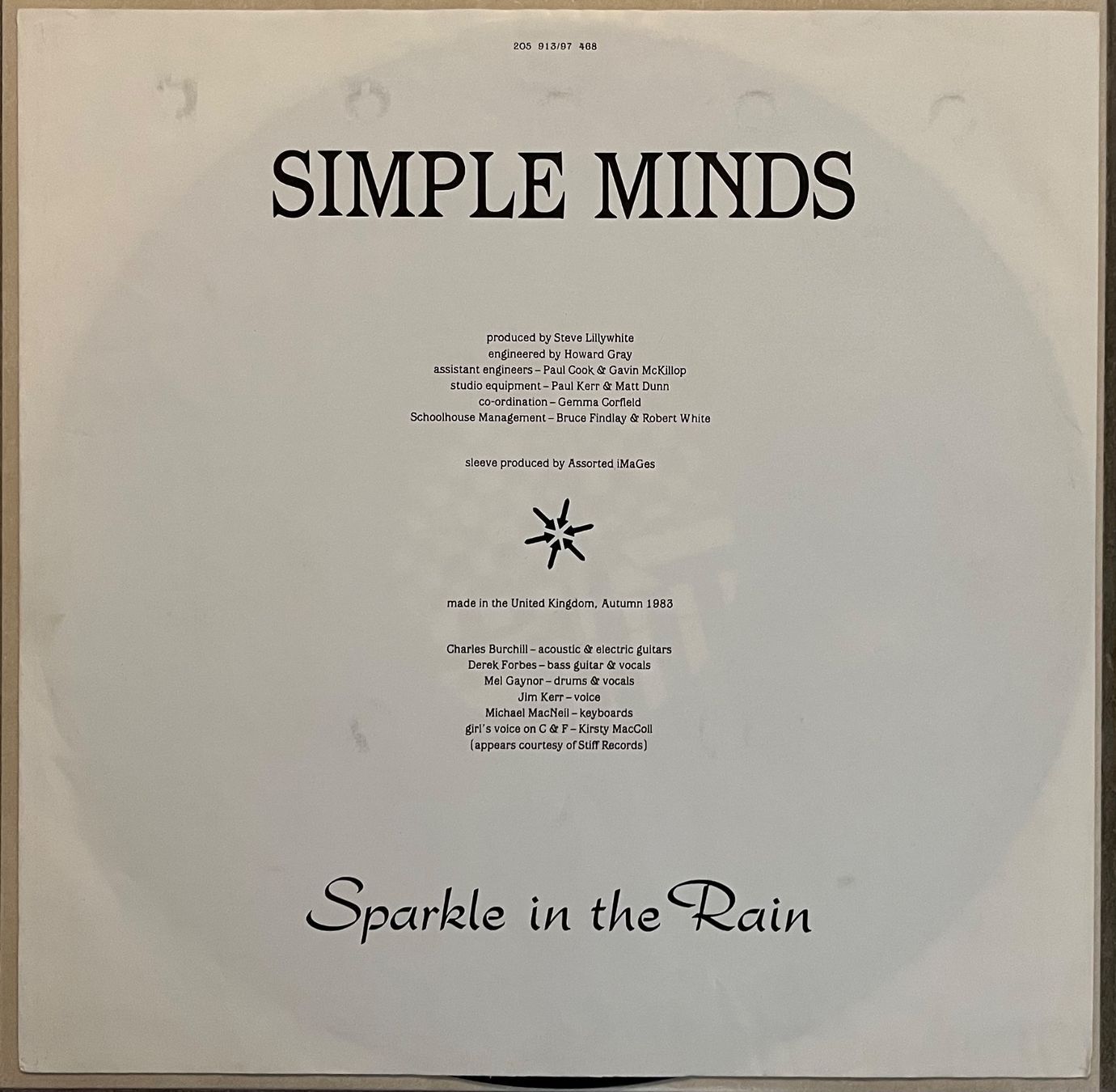 Dischi in vinile: SIMPLE MINDS - SPARKLE IN THE RAIN - 33 Tours – Usato da Bussigny venduto da vinyl-pas-cher 5