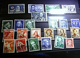 Alte gestempelte Pro Juventute Briefmarken,