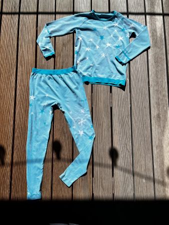 Thermo-Set Kinder blau mit Sternen, Grösse 164 gebraucht