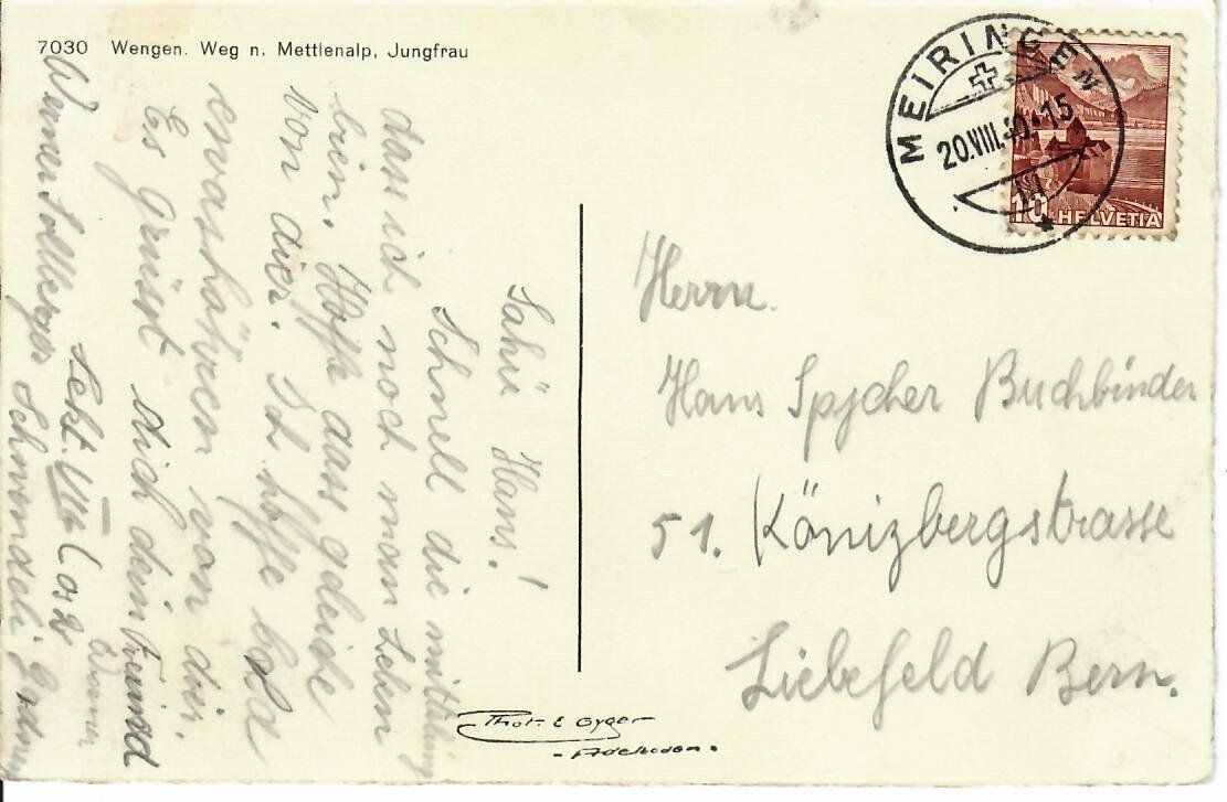 Cartes postales: Wengen – D'occasion à Hochdorf par Ziegel-16 1