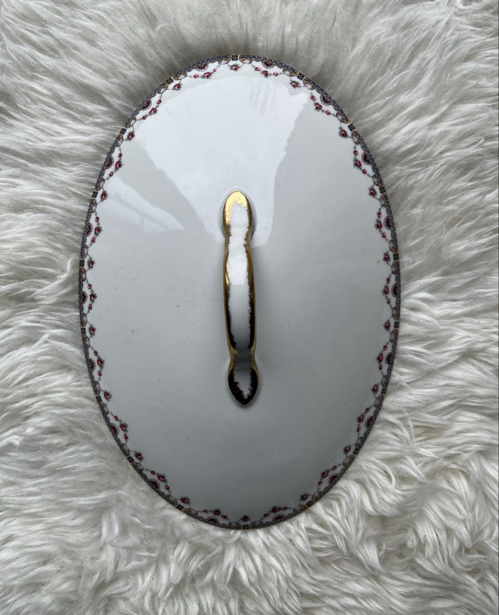 Ciotole: Limoges Servierschale mit Deckel, Blumenmuster – Usato da St. Gallen venduto da reg_f8h8 8