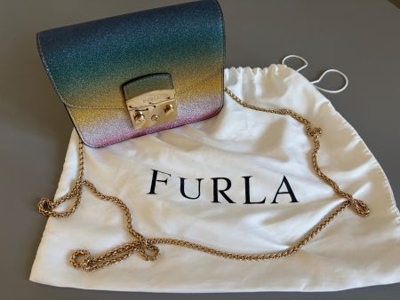 Furla Metropolis Mini Tasche Glitzer Farbverlauf NEU