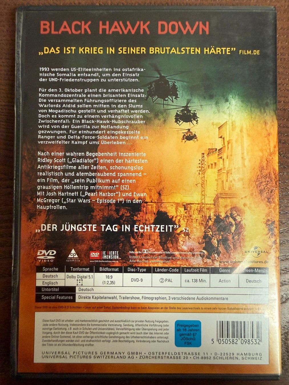 Alle DVDs: Black Hawk Down – Gebraucht aus Zürich von FilmFreunde 1