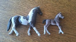 Schleich Pferde Fohlen und Muttertier, guter Zustand
