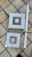 Wandleuchten Set Glas Metall quadratisch gebraucht
