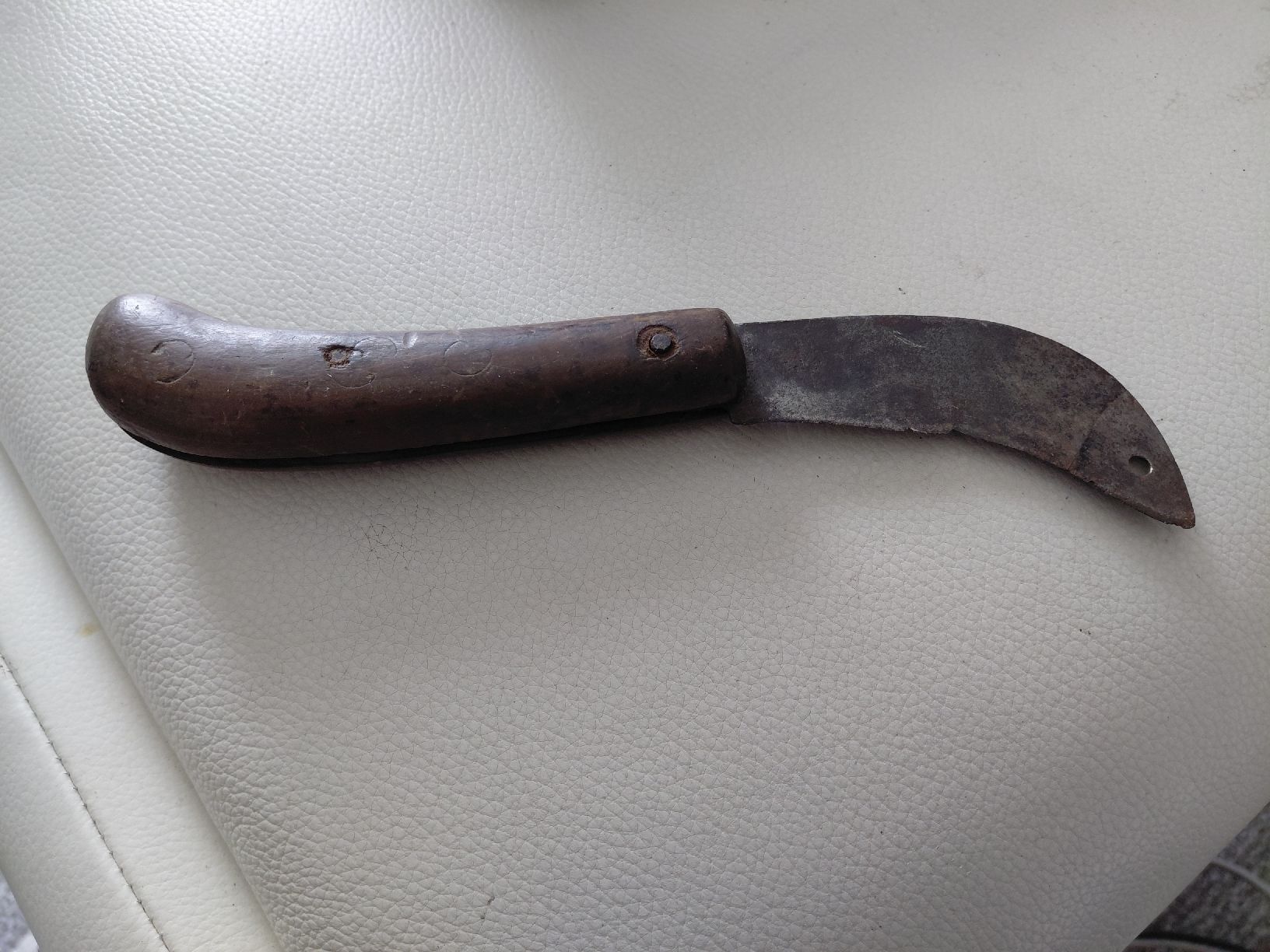 Posate: Altes Rebmesser / Hippe mit Holzgriff,RARITÄT! – Usato da Belp venduto da mar_76s8 1