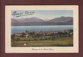 MORGES et le Mont Blanc - 1912 Bonne Année