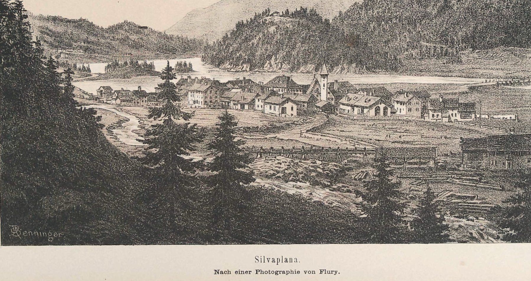 Stiche: Silvaplana Tonlithographie sehr selten – Gebraucht aus Rafz von Helvet32 1