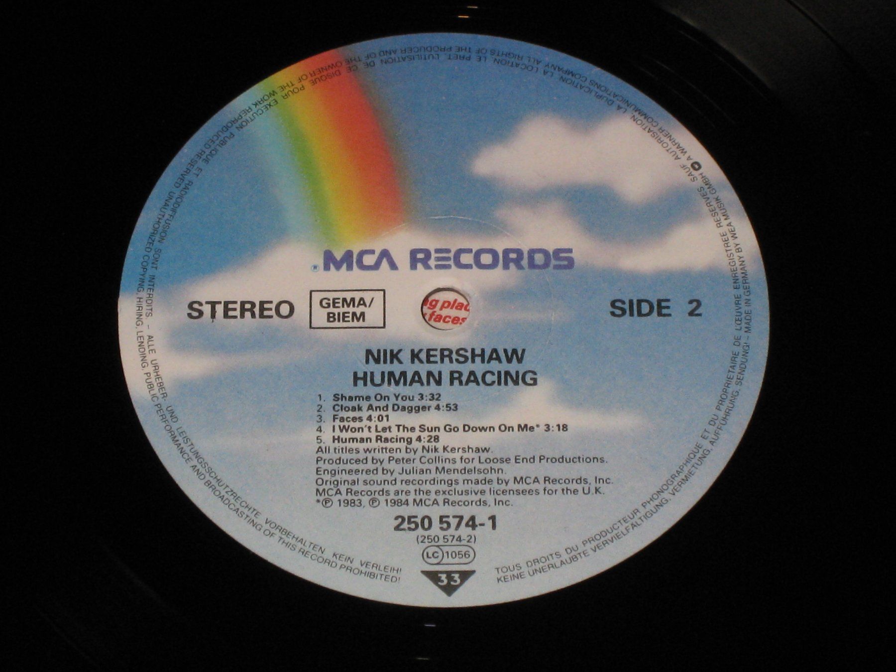 Dischi in vinile: LP - NIK KERSHAW - HUMAN RACING – Usato da Steckborn venduto da Quo7 2