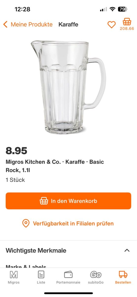 Caraffe: Karaffe 1,1L – Usato da Bern venduto da Dafi7