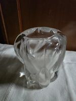 Vintage Klassiker Glas Vase schwer 16 cm