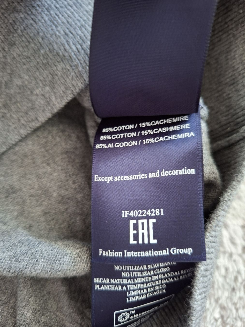 Pulls & Sweat-shirts: Pull à capuche Eden Park gris taille 4 coton cachemire – D'occasion à Renens VD par ser_j2fn 2