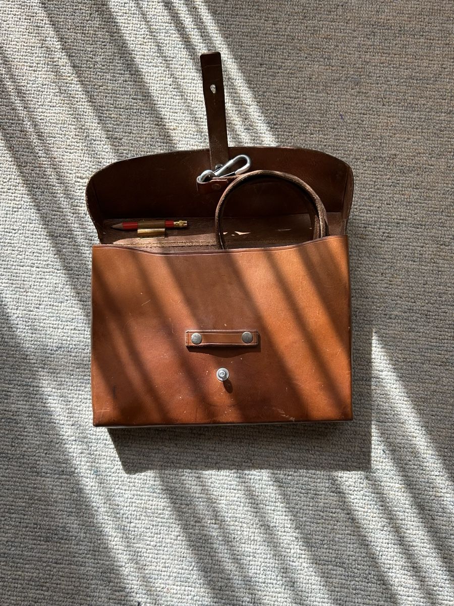 Schweizer Armee Taschen: Vintage Schweizer Militär Post Karten Tasche – Gebraucht aus Davos Platz von cilgia08