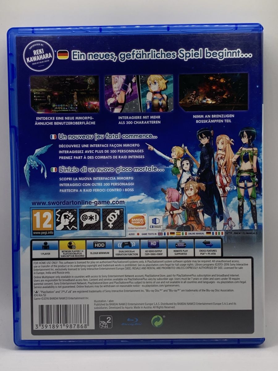 Sony Giochi: PS4 - Sword Art Online Hollow Realization – Usato da Ostermundigen venduto da RG-Collector 1