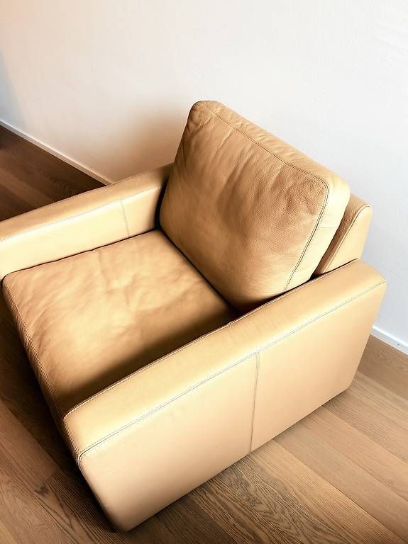Poltrone: 2x Echtledersessel beige – Usato da Zürich venduto da ysc_b6q2 1