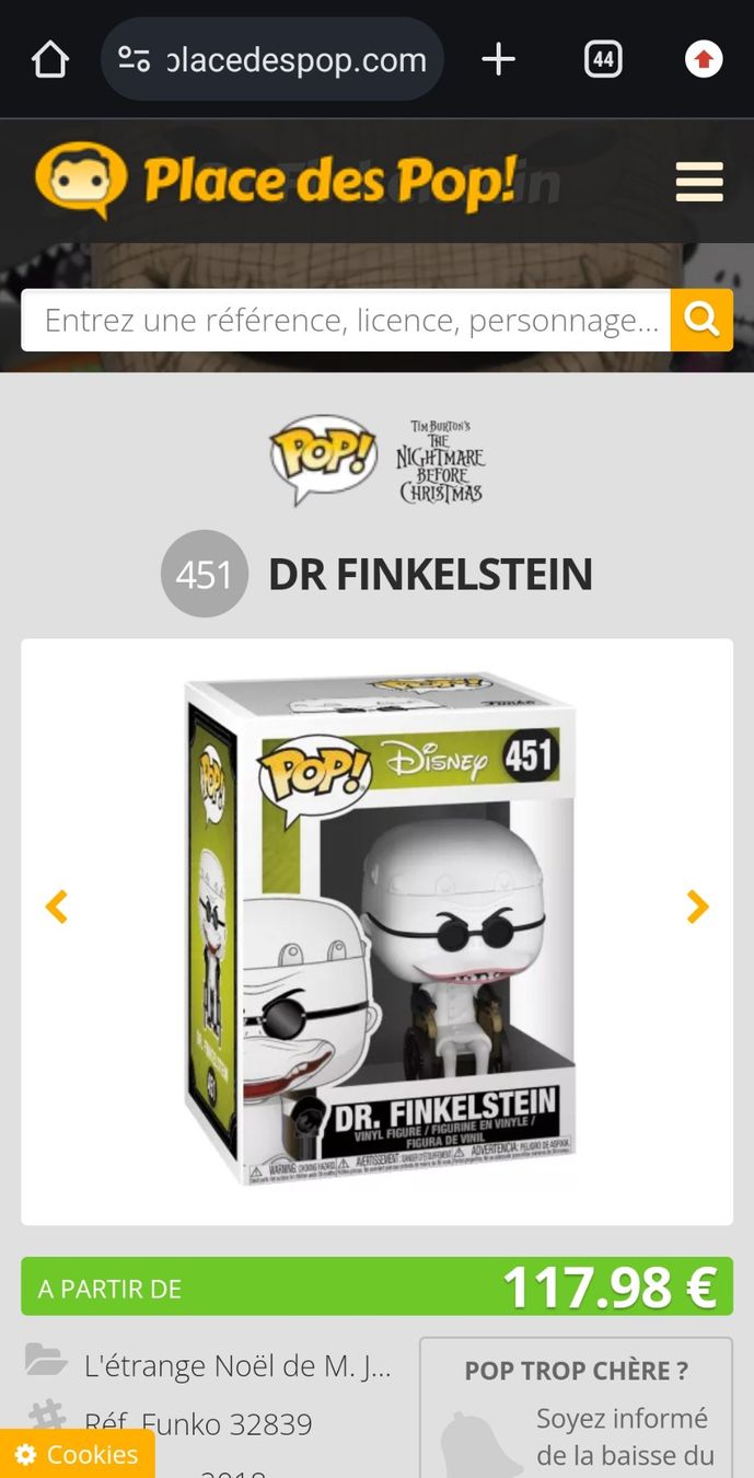 Giocattoli: FUNKO POP - Nightmare Before Christmas- Dr Finkelstein 451 – Usato da Riaz venduto da Murielbhs 3
