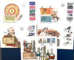 1982 - 88 / Schweden Nobelpreise 5 Ilustr. FDC  aus MH