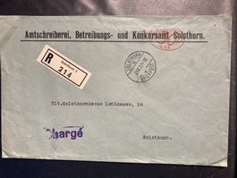 Schweiz 1927 30 Porto-Stempel 495 R-Brief Solothurn
