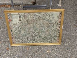 Alte Karte Helvetia Rhaetia Valesia 1635 Faksimile Nr 1074