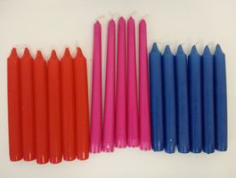 Kerzen-Set 17 Stk. (IKEA & MIGROS) in rot, blau, pink NEU