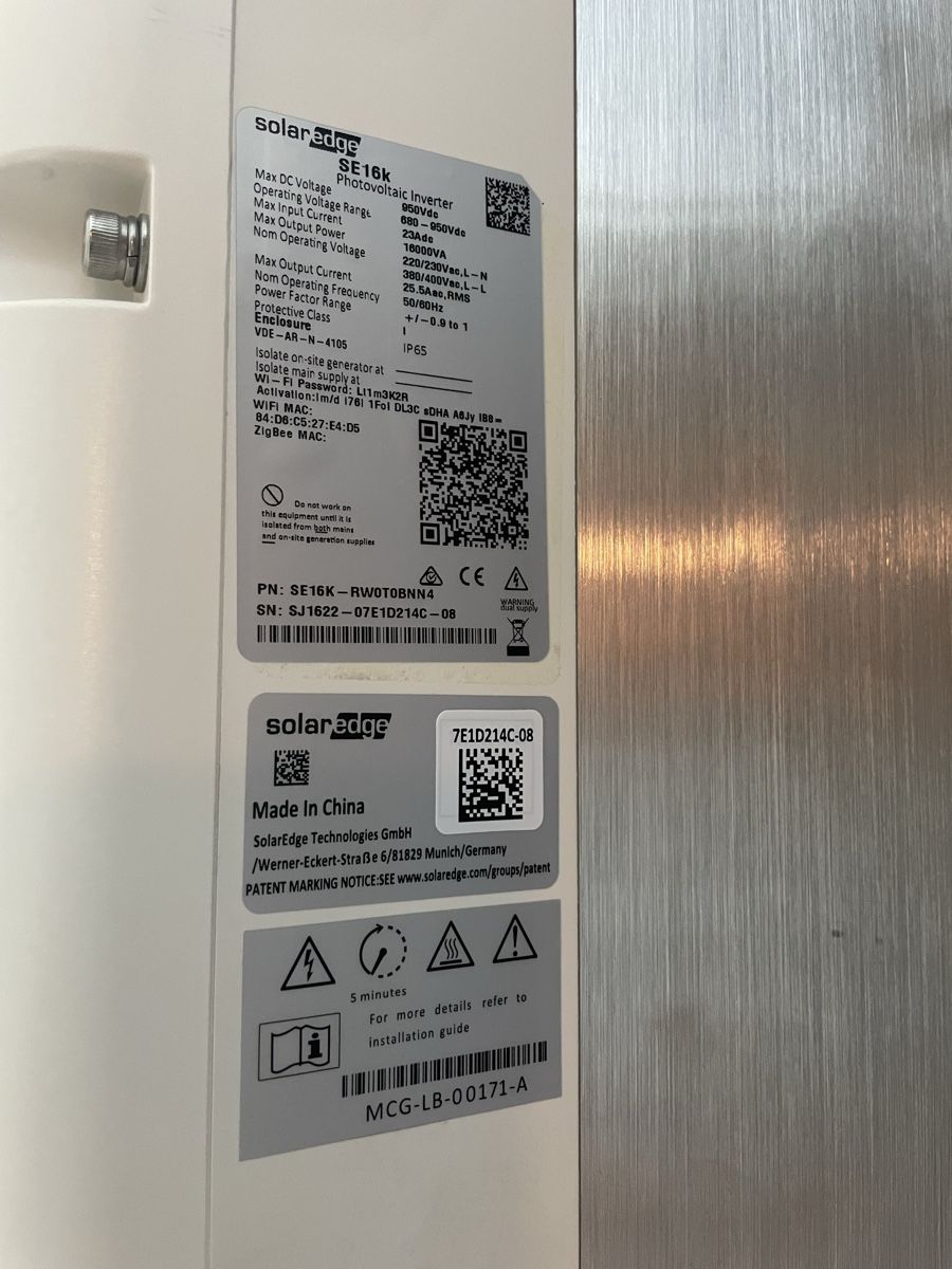 SolarEdge Inverter: SolarEdge SE 16 K Wechselrichter gebraucht – Usato da Untereggen venduto da joc_rvt9 2