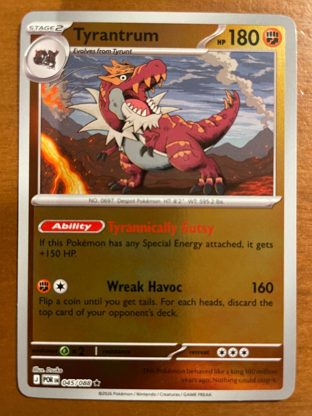 Pokémon Carte collezionabili: Pokemon Tyrantrum Reverse (Versand gratis) – Nuovo (secondo la descrizione) da Chur venduto da Angerson