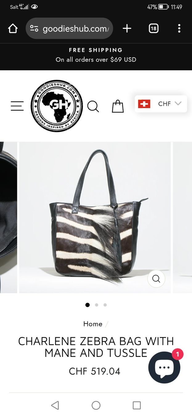 Borse da donna: Charlene Zebra Bag with Mane and Tussle – Usato da petit-lancy venduto da Mak_zou 1