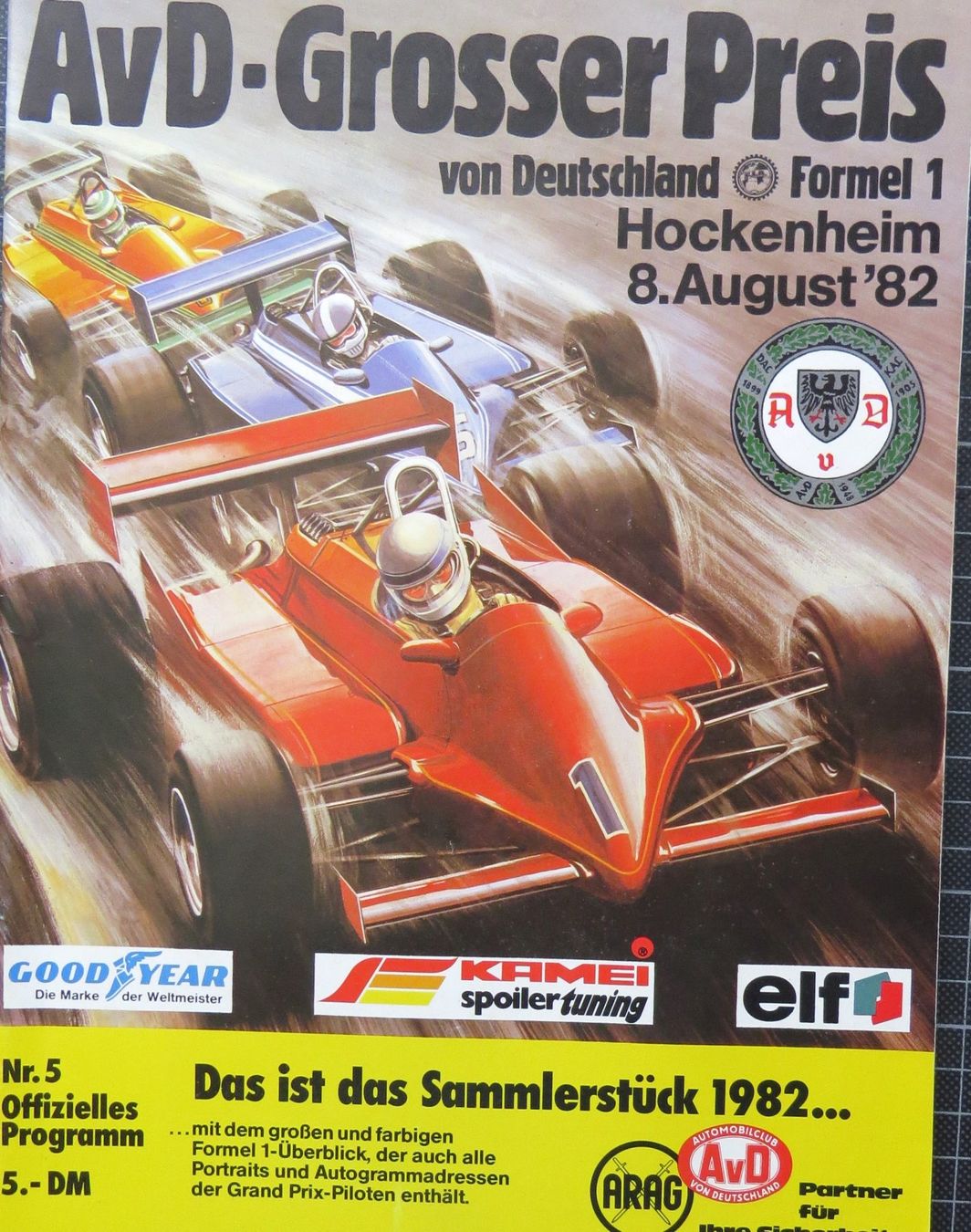 Documenti: Programm Formel 1 in Hockemheim von 1982 – Usato da Ettingen venduto da campione_1