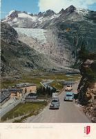 Gletsch  VS  -  Autos, Hôtels und Rhonegletscher   um 1961