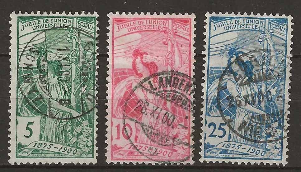 Tous les timbres: CH077 - UPU 1900 obl. – D'occasion à Trélex par Phil_Albert