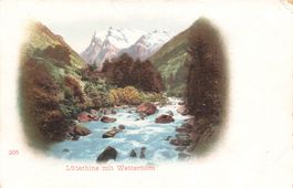 Berner Oberland (BE) Die Lütschine mit dem Wetterhorn
