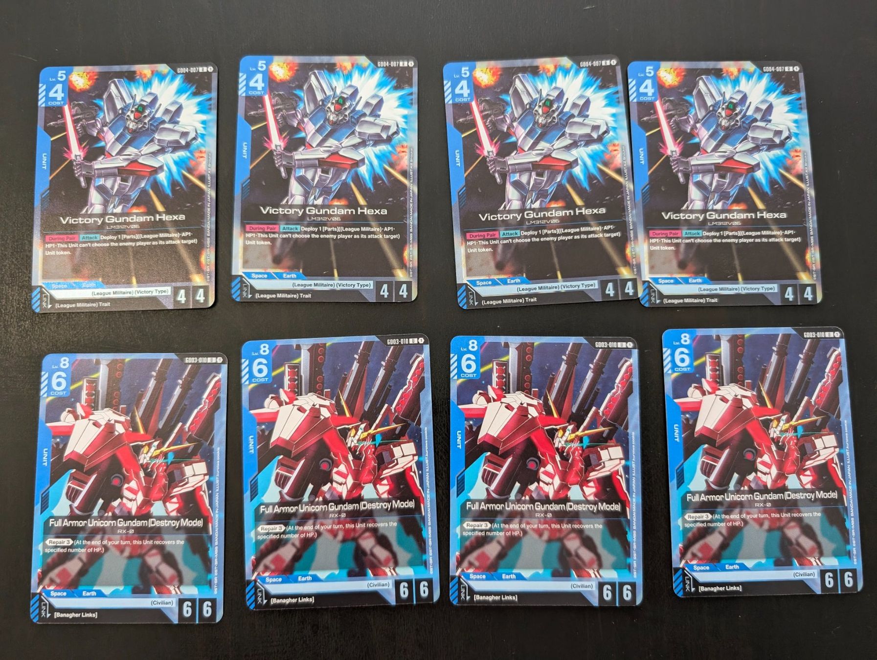 Bandai Carte collezionabili: Gundam TCG Playset mit 8x Karten, blau – Usato da Winterthur venduto da Sushy-Power