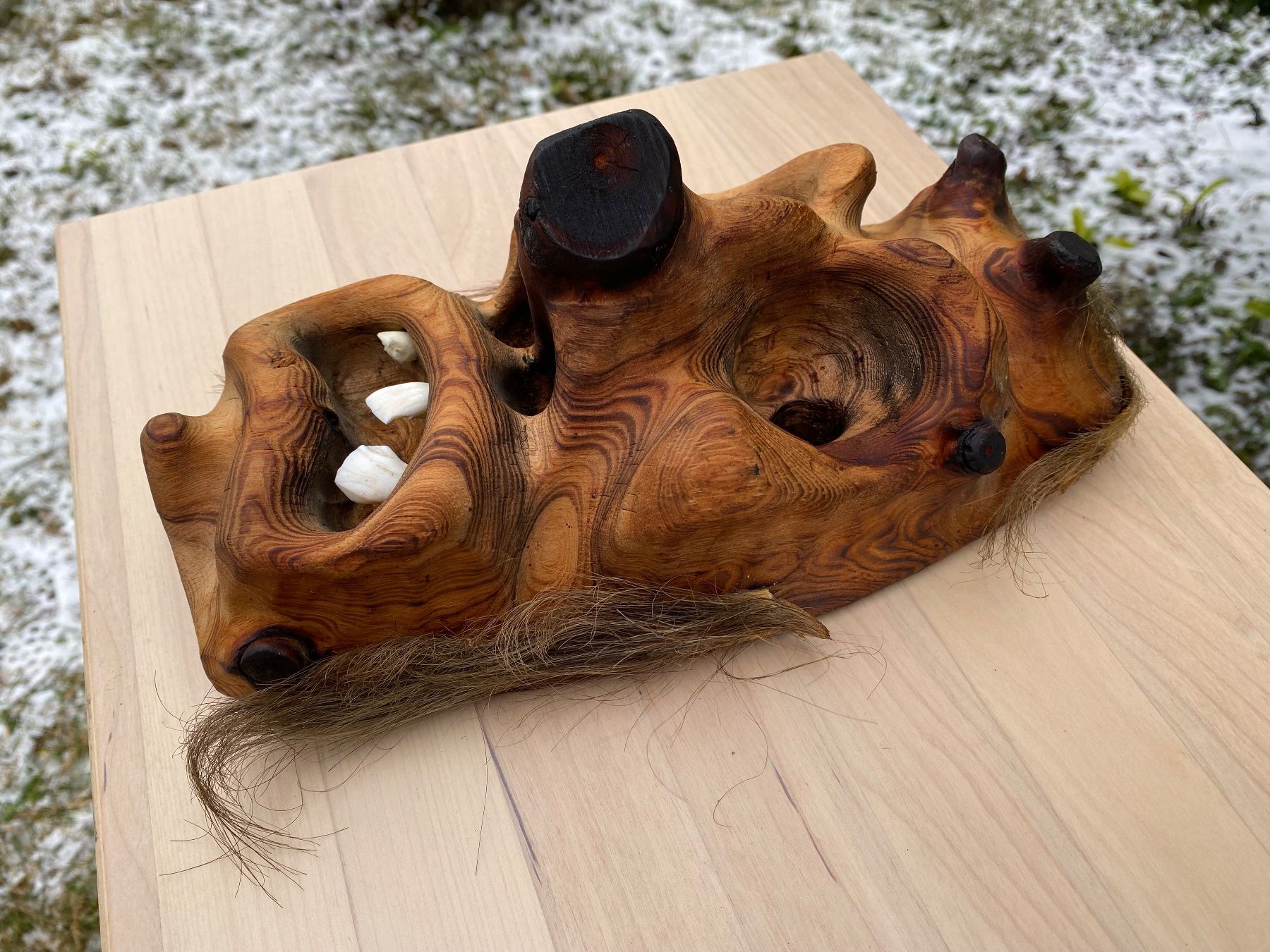 Altro in Antiquarato & Arte: schöne Walliser / Lötschentaler Holzmaske – Usato da Feldbach venduto da Fea1 1