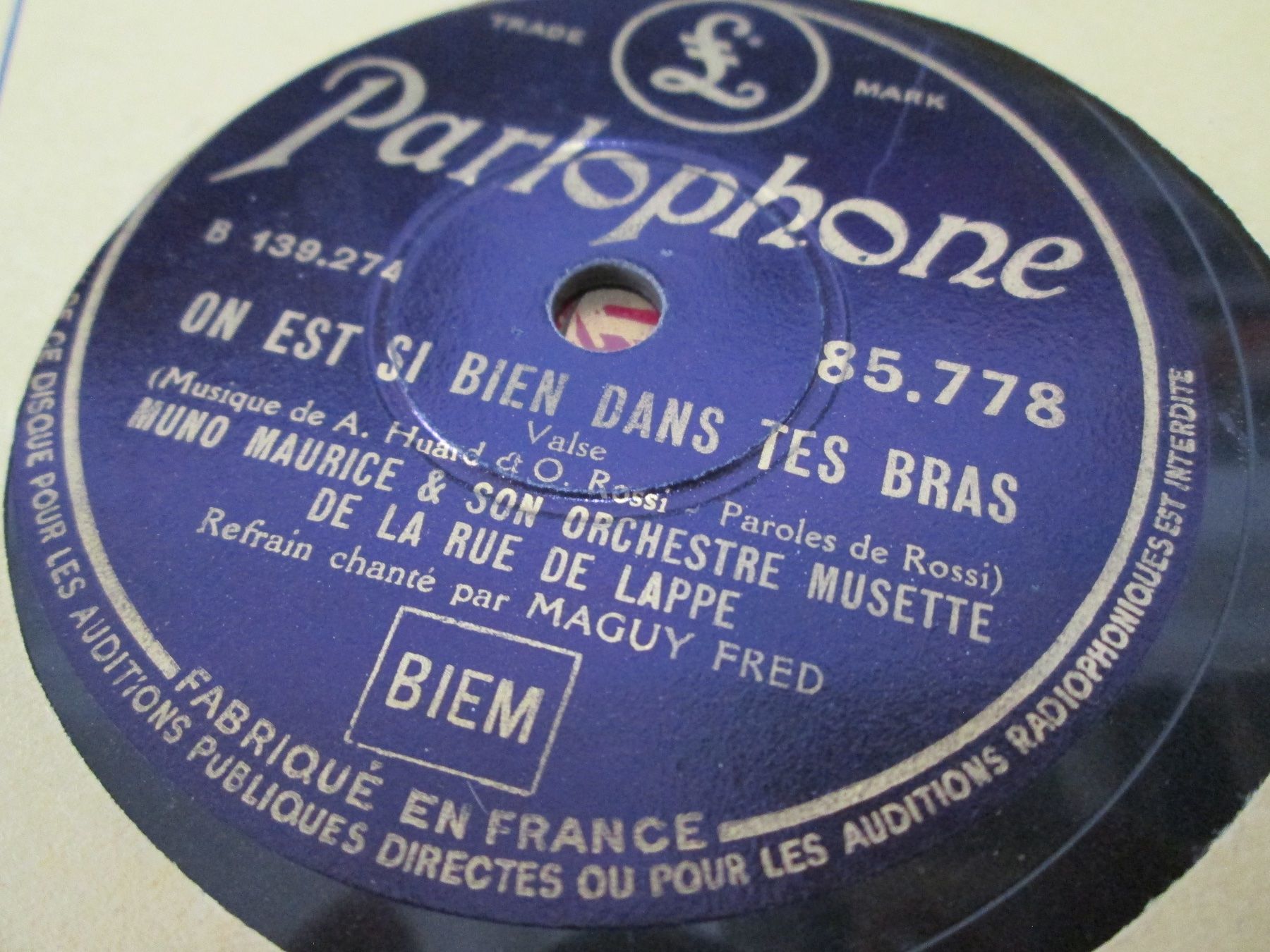 Schallplatten: DISQUES 78 TOURS – Gebraucht aus Lausanne von Leag 4