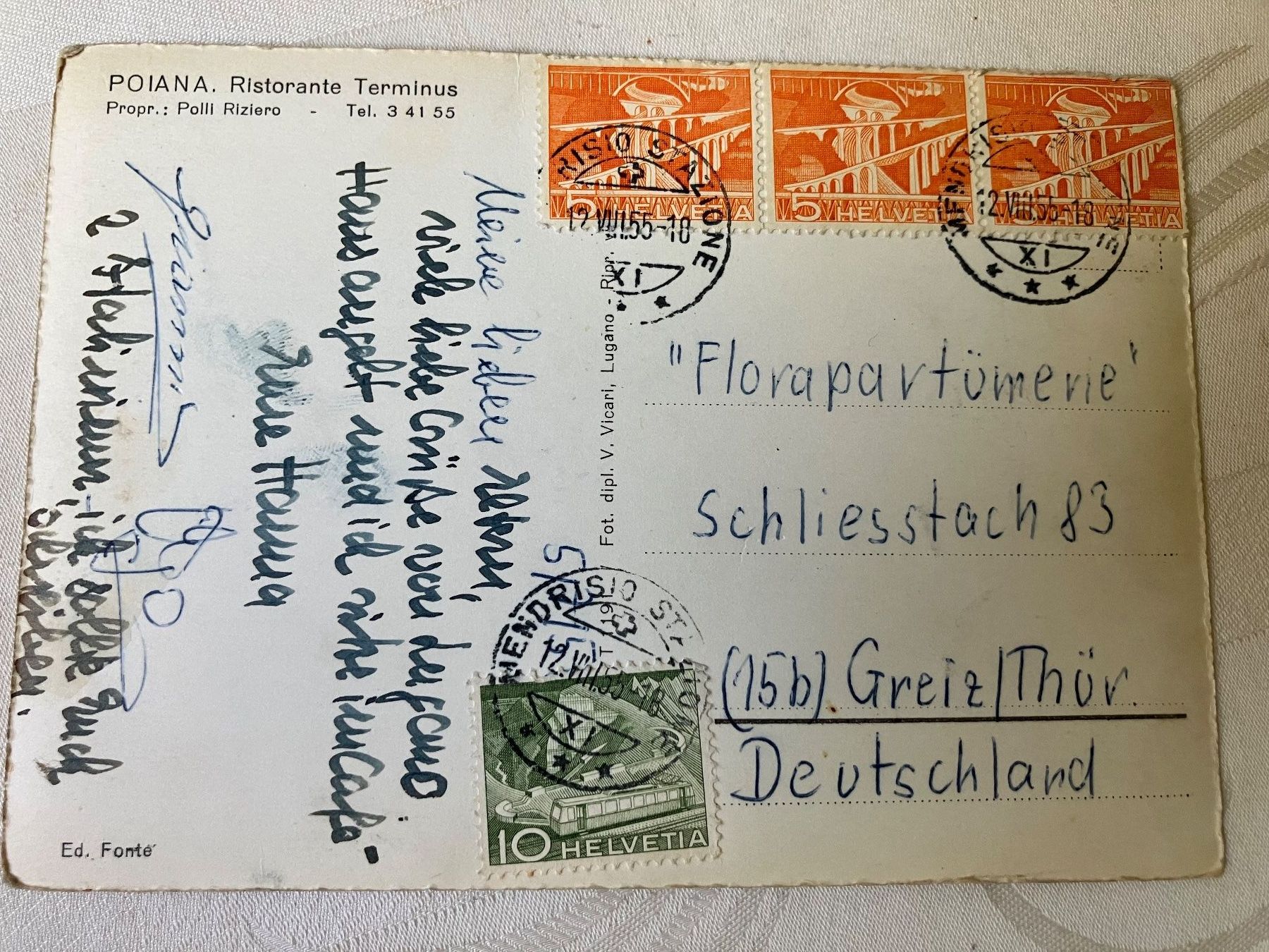 Cartoline postali: Poiana- Riva San Vitale – Usato da Rancate venduto da FiorAngela011 5