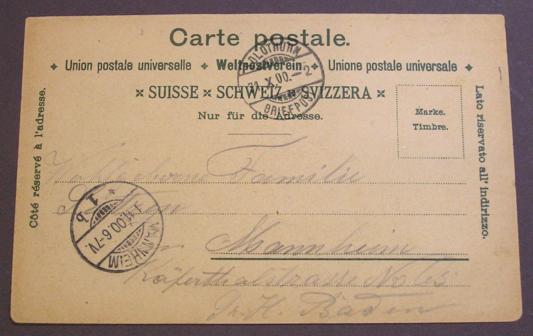 Cartoline postali: 5 Bild Litho Gruss aus Solothurn – Usato da Grenchen venduto da Antique-hunter 1