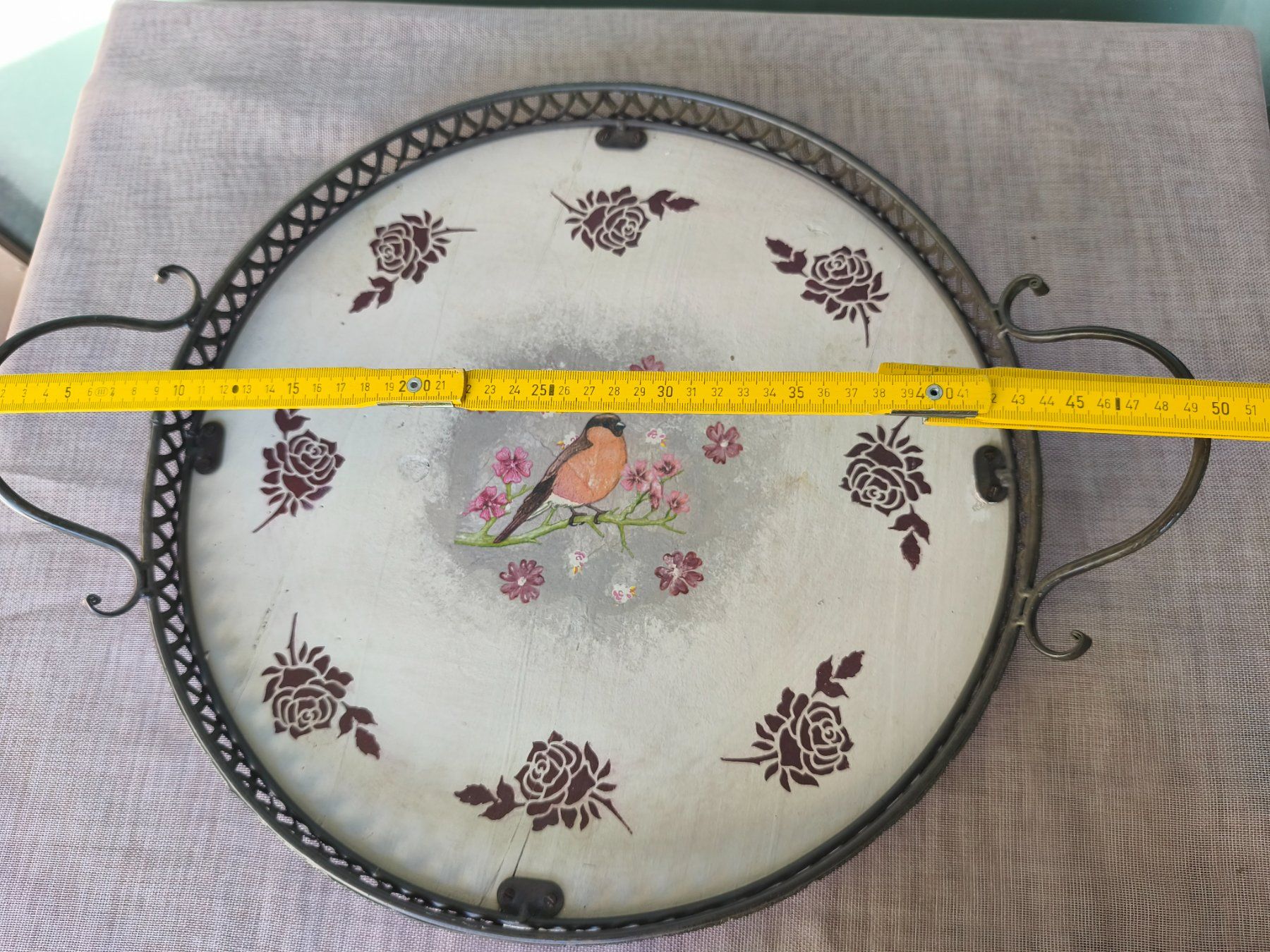 Servierplatten: Tablett shabby chic Vogel – Gebraucht aus Zürich von Jul69 4