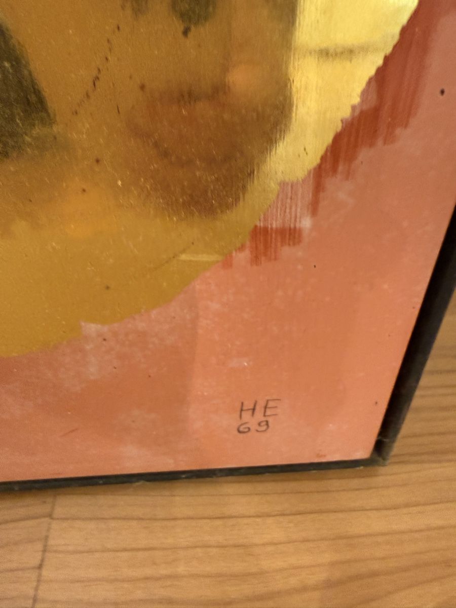 Gemälde: Gemälde Heinrich Eichmann "Sold auf rot" 60x60 cm – Gebraucht aus Wil SG von F-Z-72 4