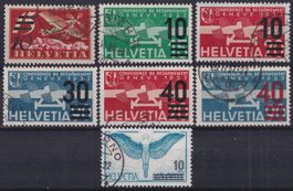 1935-38, F19-F25 (Aufbruchsausgaben) gestempelt, Kat: 180.-