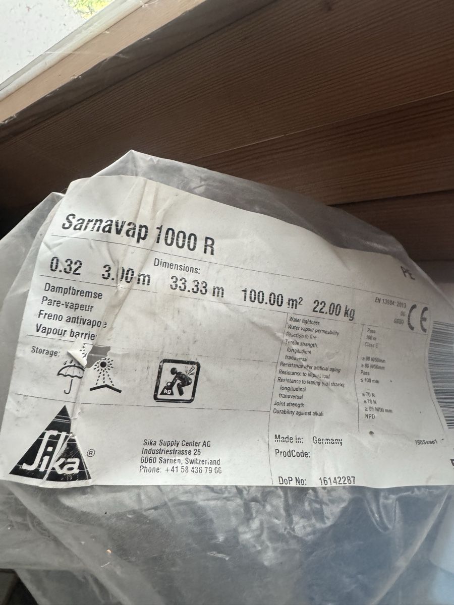 Sonstiges Baustoffe: Sarnavap 1000 R Dampfbremse 100 m2 neu – Neu und originalverpackt aus NATERS von dirklang1981 1