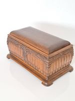 Antike Holzschnitzerei Grosse Schatulle 40cm Holz