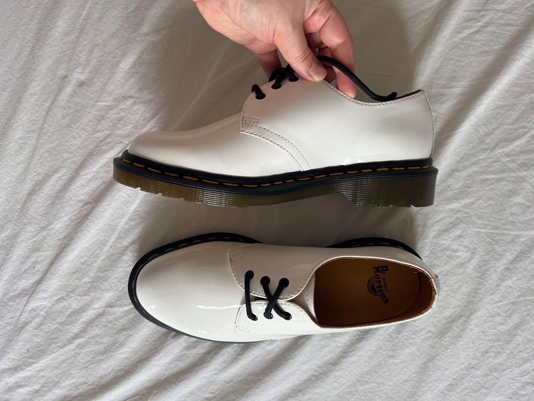 Dr. Martens Scarpe da donna: Dr. Martens 1461, vernies blanches 38 – Nuovo (secondo la descrizione) da Neuchâtel venduto da Thesebootsaremadeforwalking 1