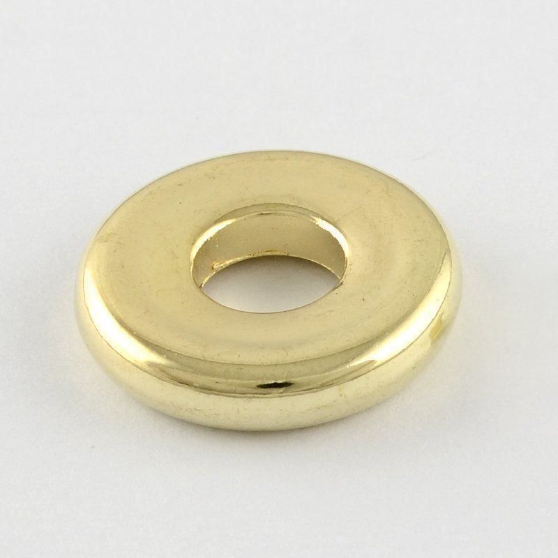 Perle (finte): Acrylperlen Gold Donut 25x5mm / 10St. – Nuovo (secondo la descrizione) da Rüegsau venduto da Tausendfreund 1