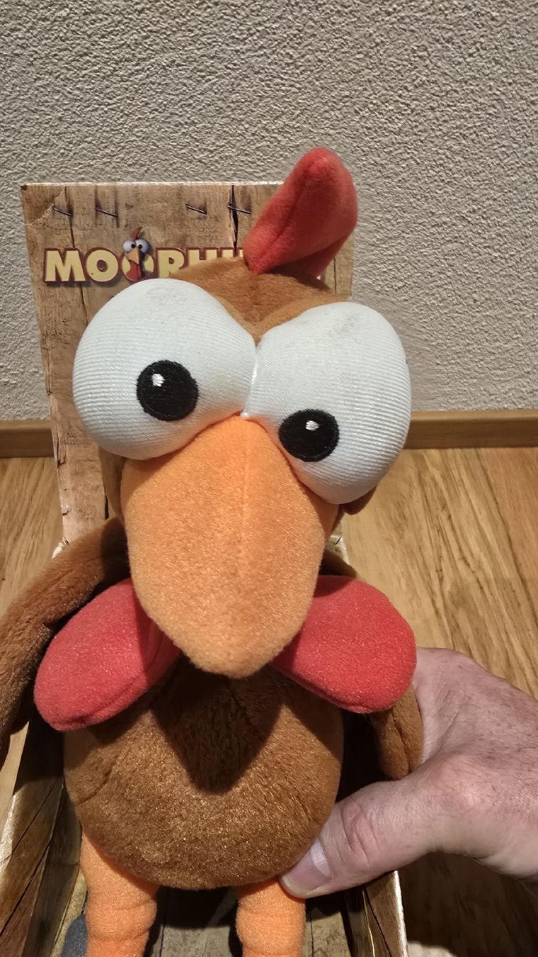 Giocattoli: Original Moorhuhn Plüschtier mit Box, – Nuovo (secondo la descrizione) da Zuzgen venduto da Jan098
