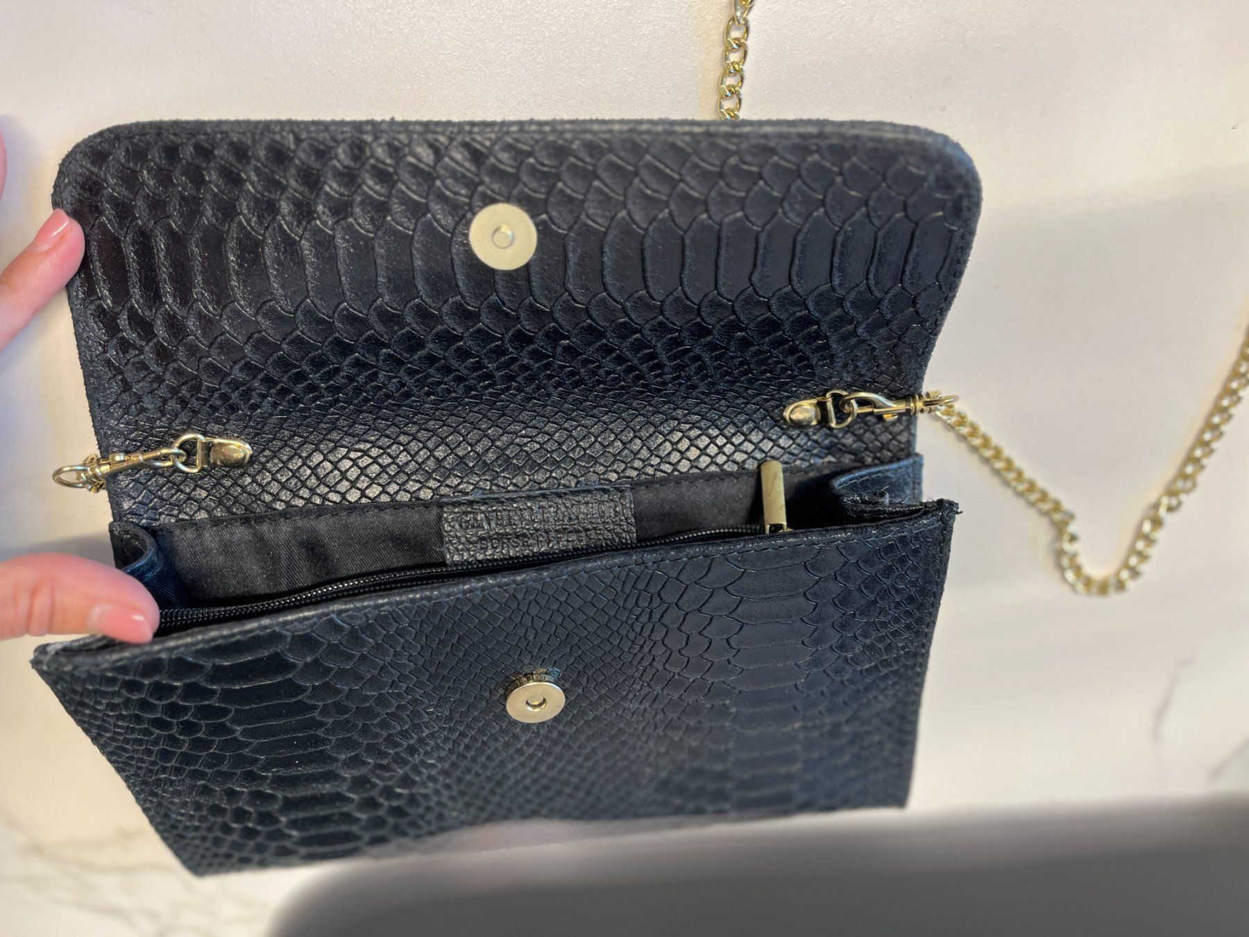 Borse da donna: Clutch, Leder, schwarz, – Usato da Bern venduto da cubus01 6