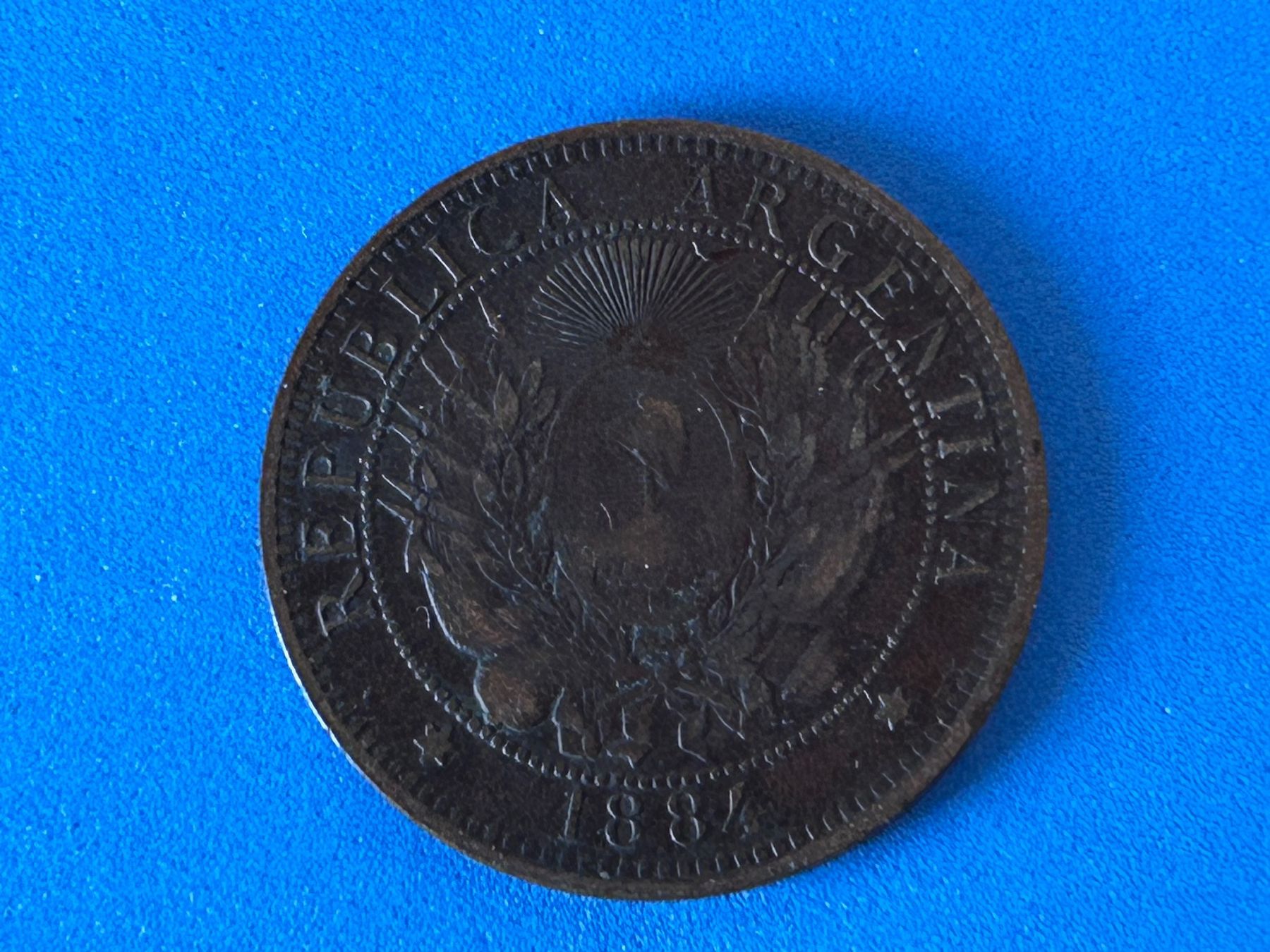 Tutti le monete: Argentina - 2 Centavos 1884 – Usato da Corcelles NE venduto da AJKader 5