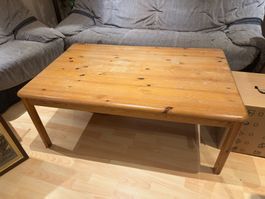 Rustikaler Wohnzimmertisch aus Holz, 120 × 75 cm