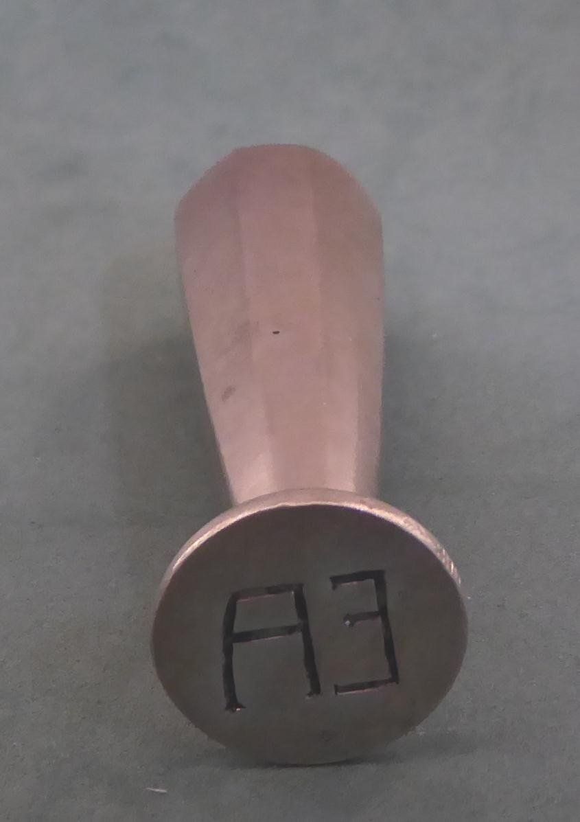 Timbri: Petschaft / Stempel 800 Silber Deutschland mit Monogramm  EA – Usato da Muri AG venduto da silvercat 1