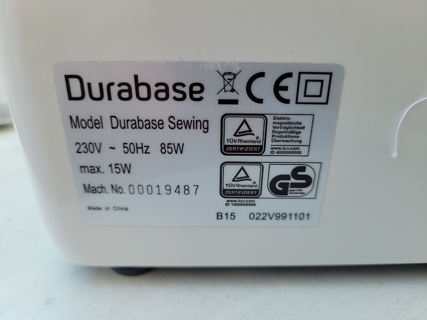 Durabase Macchine da cucire: Durabase Sewing Nähmaschine – Usato da Pratteln venduto da Imus66 1